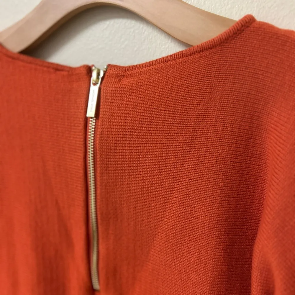 Michael Kors Bold Orange half zip top pullover Sweater size‎ small - Image 5