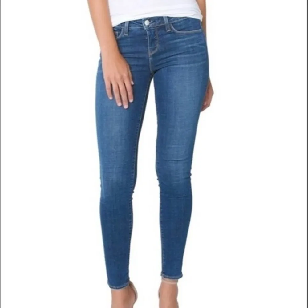 L’Agence • Brigitte Mid Rise Skinny Dark Vintage Jeans - Image 7