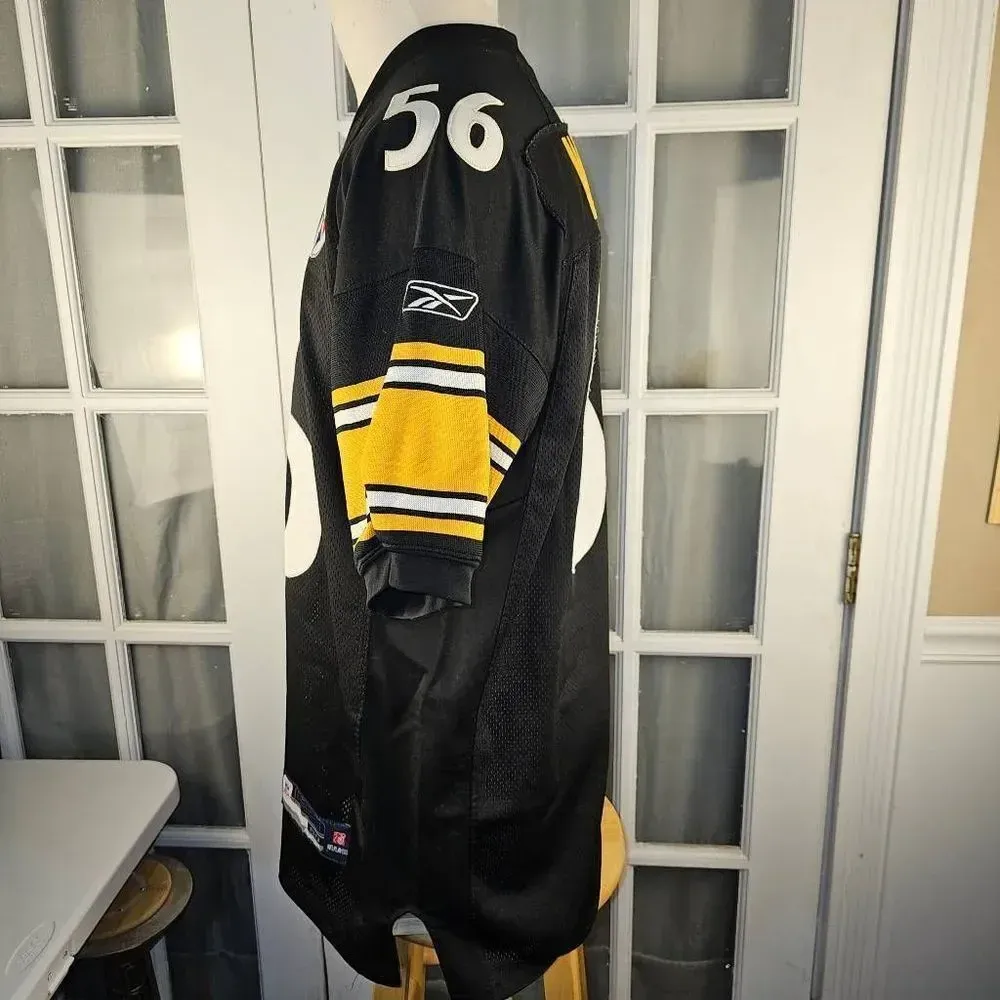 NFL Reebok Pittsburgh Steelers 56 Lamarr Woodley‎ Jersey 50 - Image 4