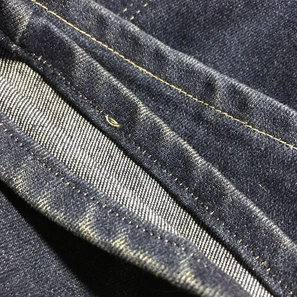 Chic Vintage Straight Leg Distressed Denim Jeans Blue Size 16 - Image 5