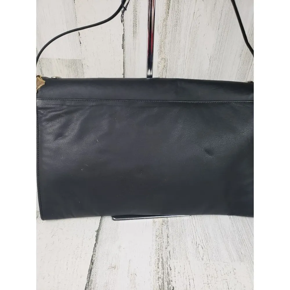 Jenny Tee Solid Black Embellished Shoulder Bag Women's Purse - Image 4