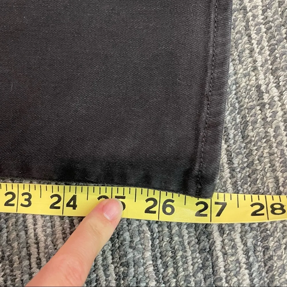 Flying Monkey Sz 28 Black Denim Straight Leg Jeans Cotton Lyocell Distressed - Image 12