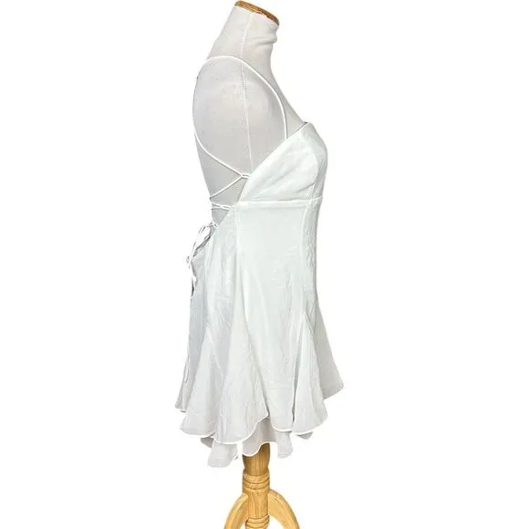 NWT Lulus Women's Perfected Sweetness White‎ Pleated Tiered Mini Dress Size XL - Image 5