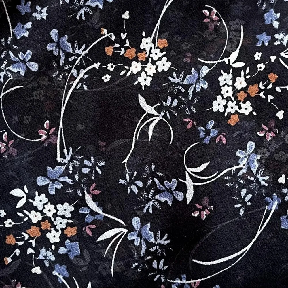 Zara Sheer Floral Ruffle Top - Small - Image 9