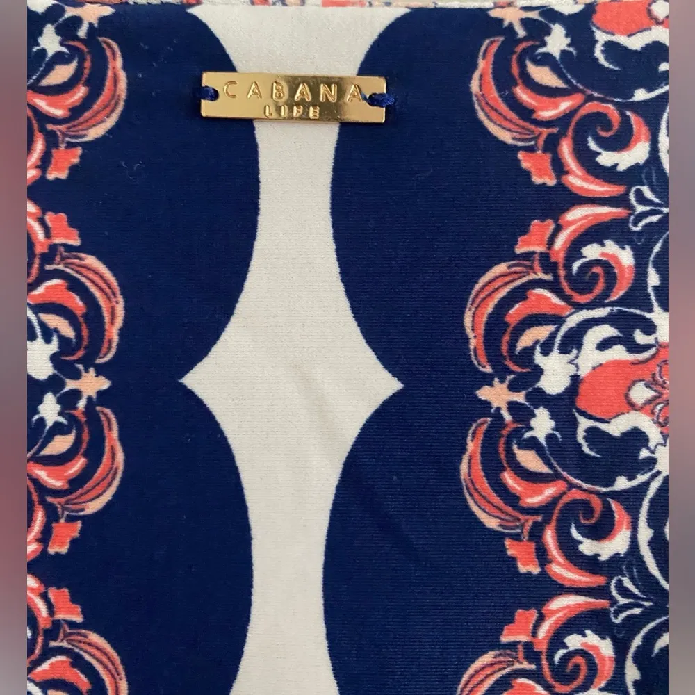 Cabana Life Pink and Blue Swim Coverup Size M - Image 3