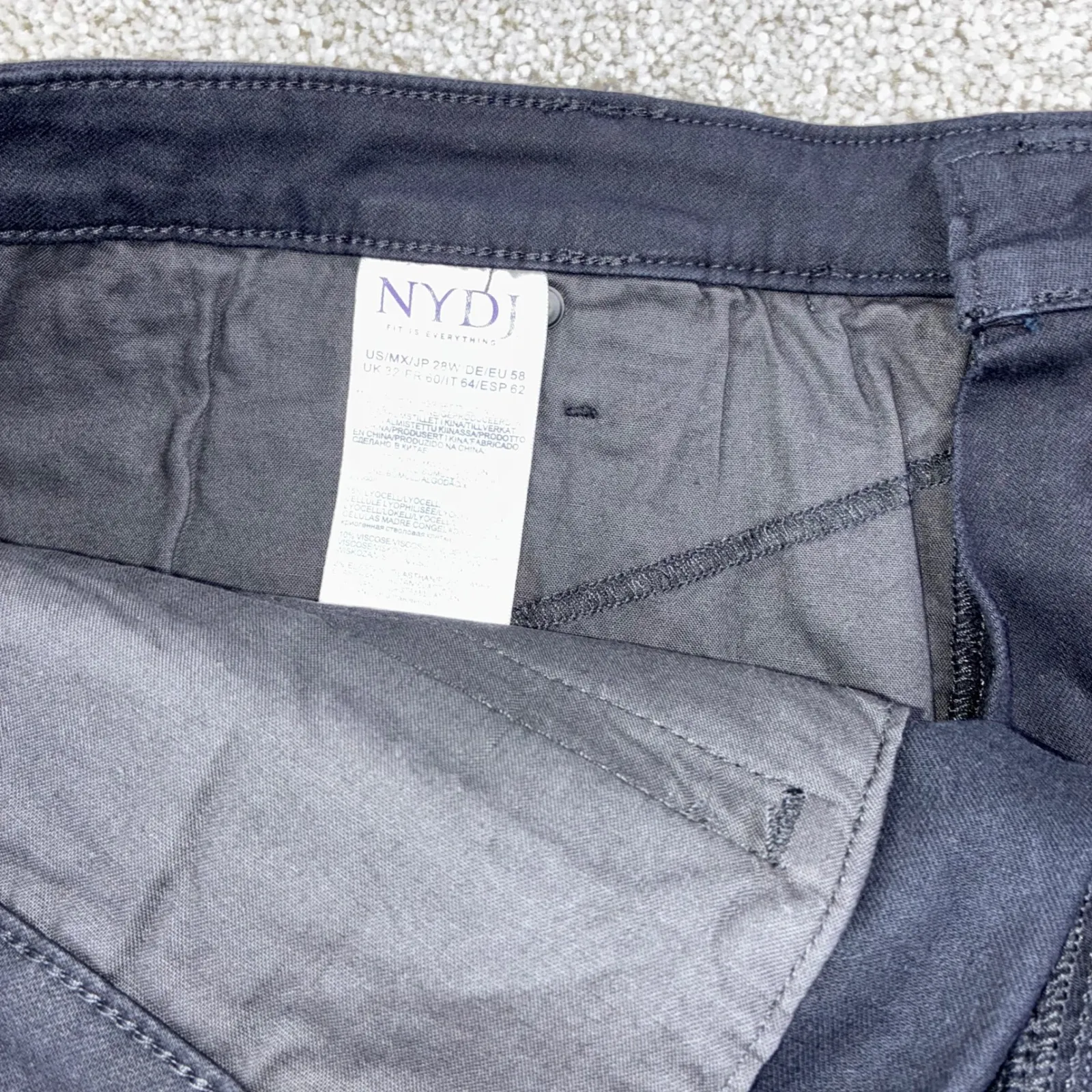 NYDJ Plus Size Black Stretch Milano Wide Leg Utility Pants Trousers 28W NWT - Image 9