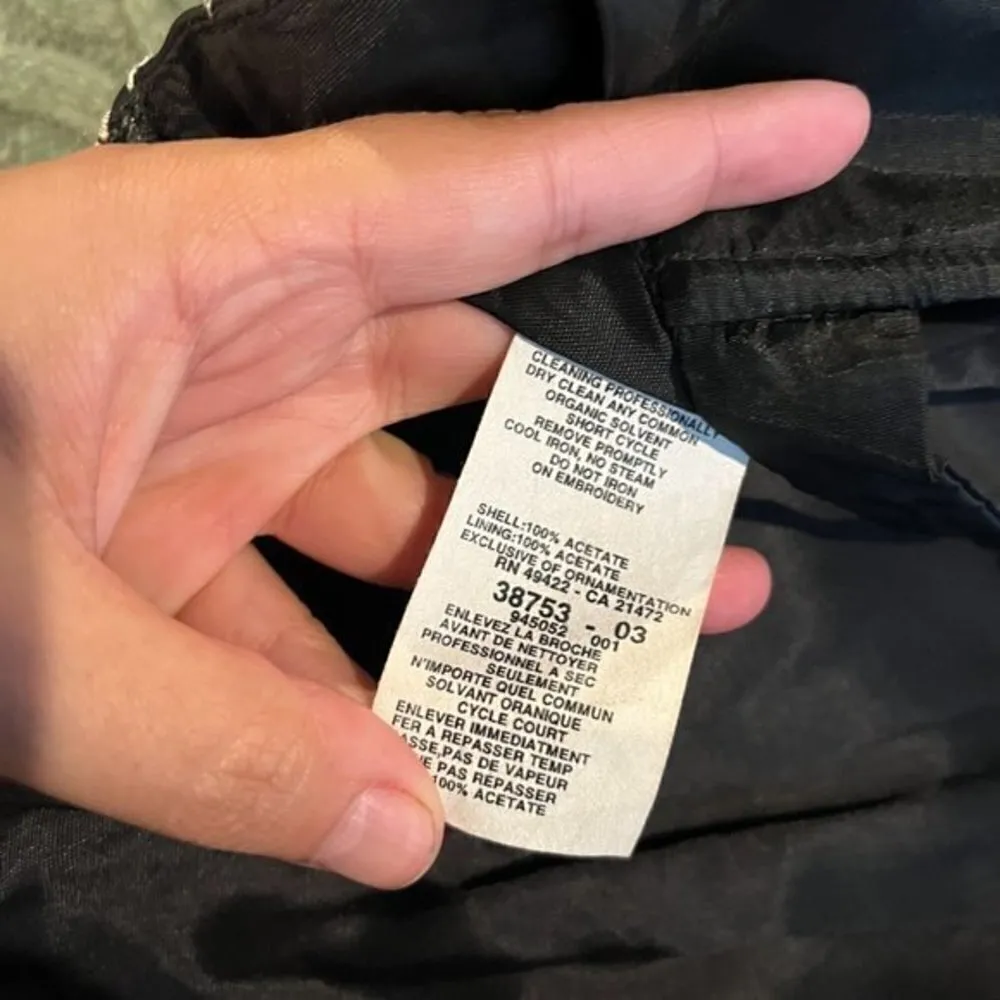 Y2K Gunne Sax Jessica McClintock Millenium embroidered strapless dress - Image 7