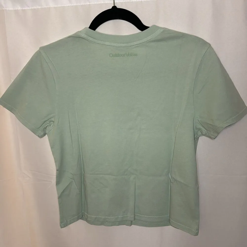 Outdoor Voices Everyday Shortsleeve - Slit Green Size XXS - Image 5