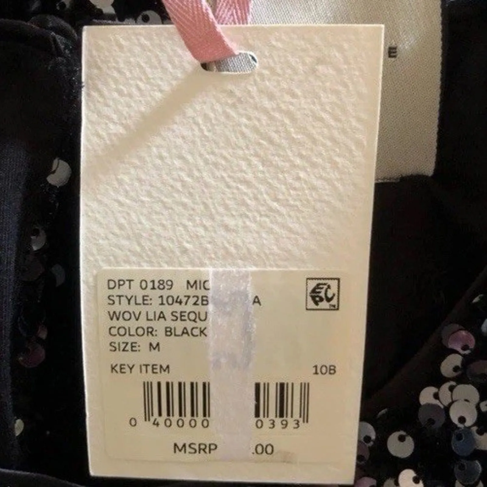 Alex Marie NWT Lia Sequined Crew Neck Short Sleeve Stretch Velvet Black Bls MD - Image 13