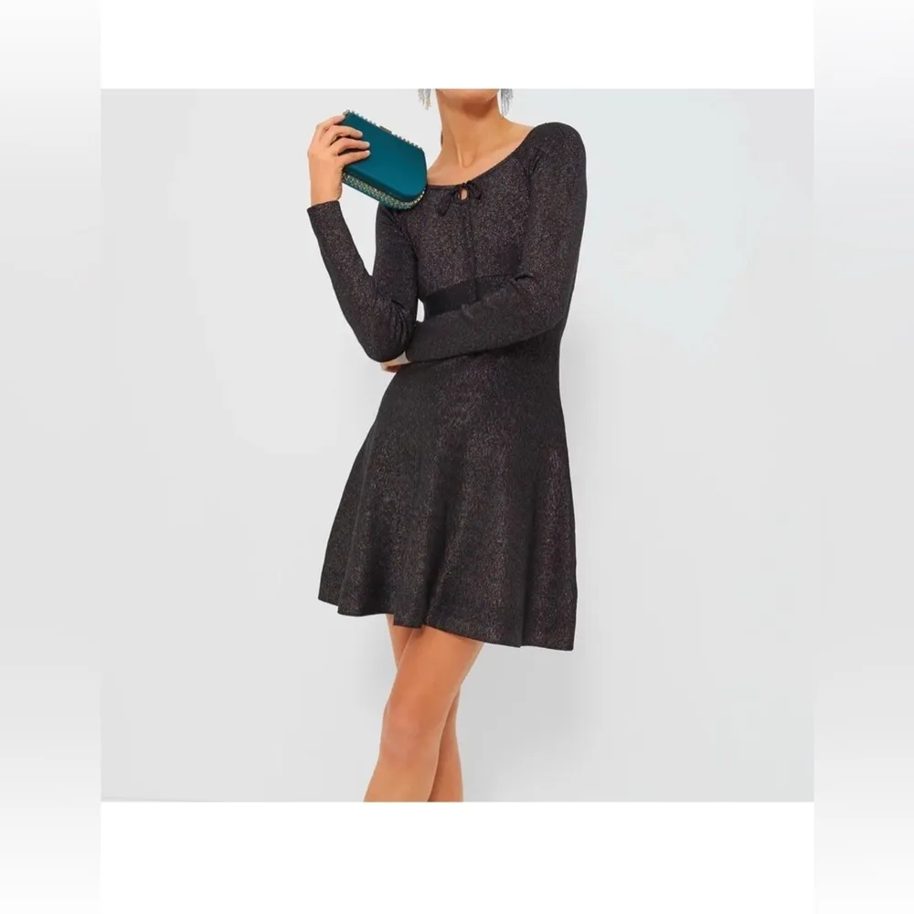 Hyacinth House Selena Dress Black Shimmer Size S NWT Holiday Party Mini - Image 2