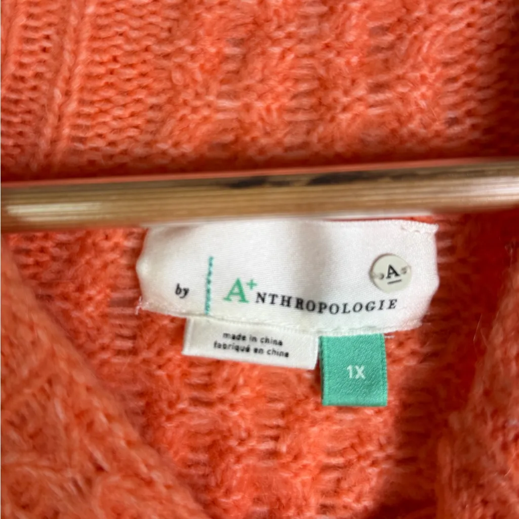 Anthropologie Women’s Bia Mock Neck Tunic Alpaca Wool Blend Sweater Sz 1X - Image 7