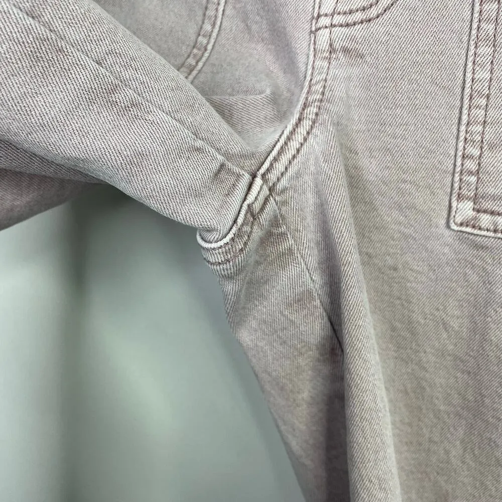 American Eagle Wide Leg Baggy Relaxed Fit Skater Utility Jeans Mauve Womens 6 - Image 5