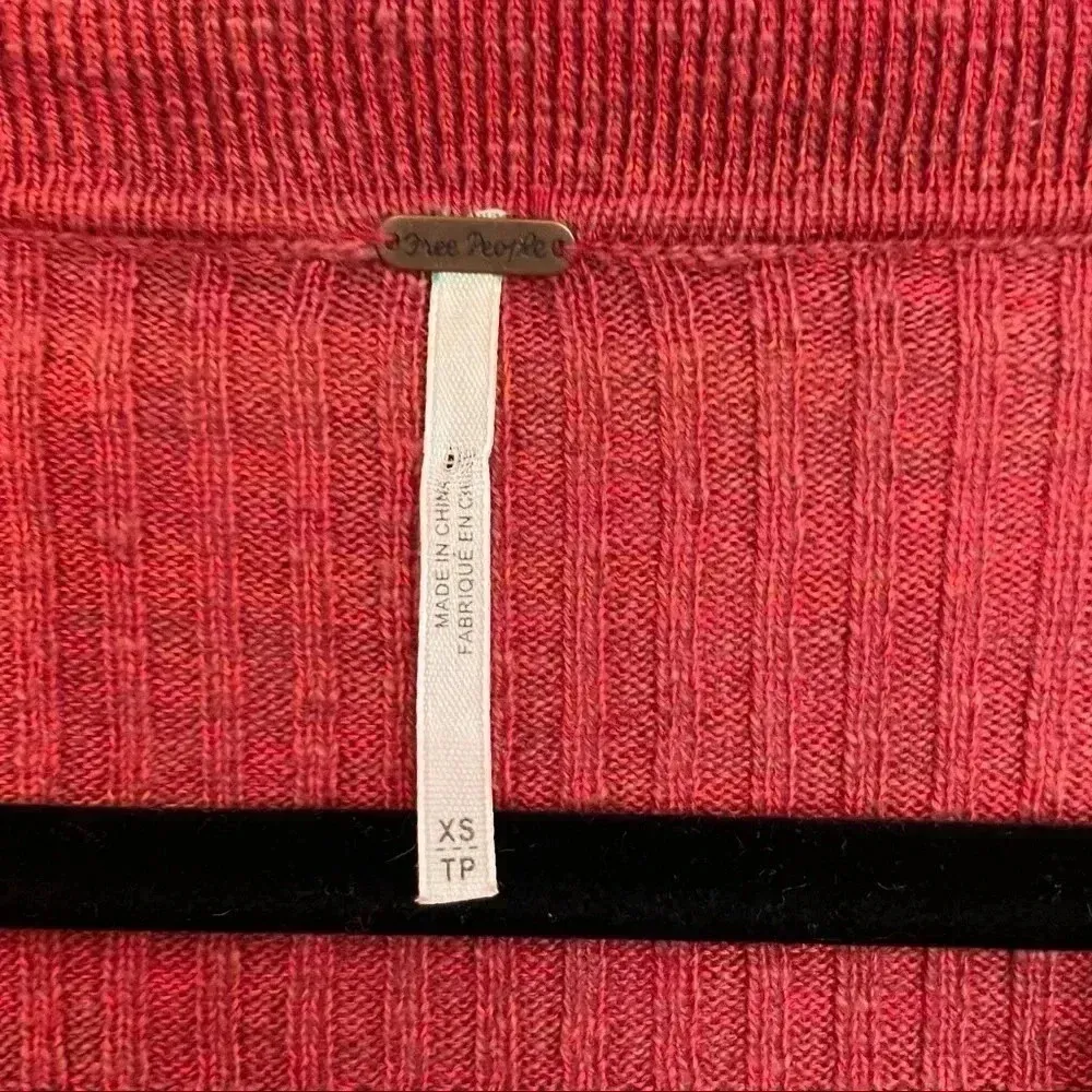 Free People Rain or Shine Dress Collared Knit Sweater Dress Long Sleeves - Image 6