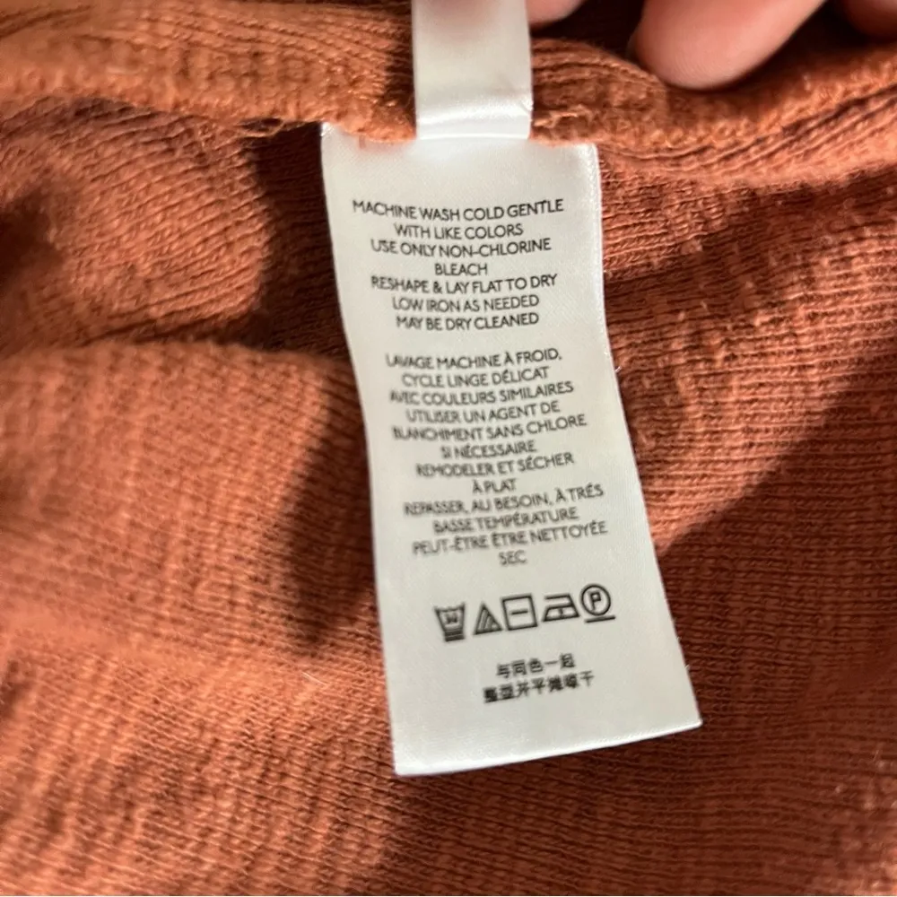 PILCRO Anthropologie Diana Pullover Knit Top Ruffle Detail Rounded Hem Size XL - Image 9