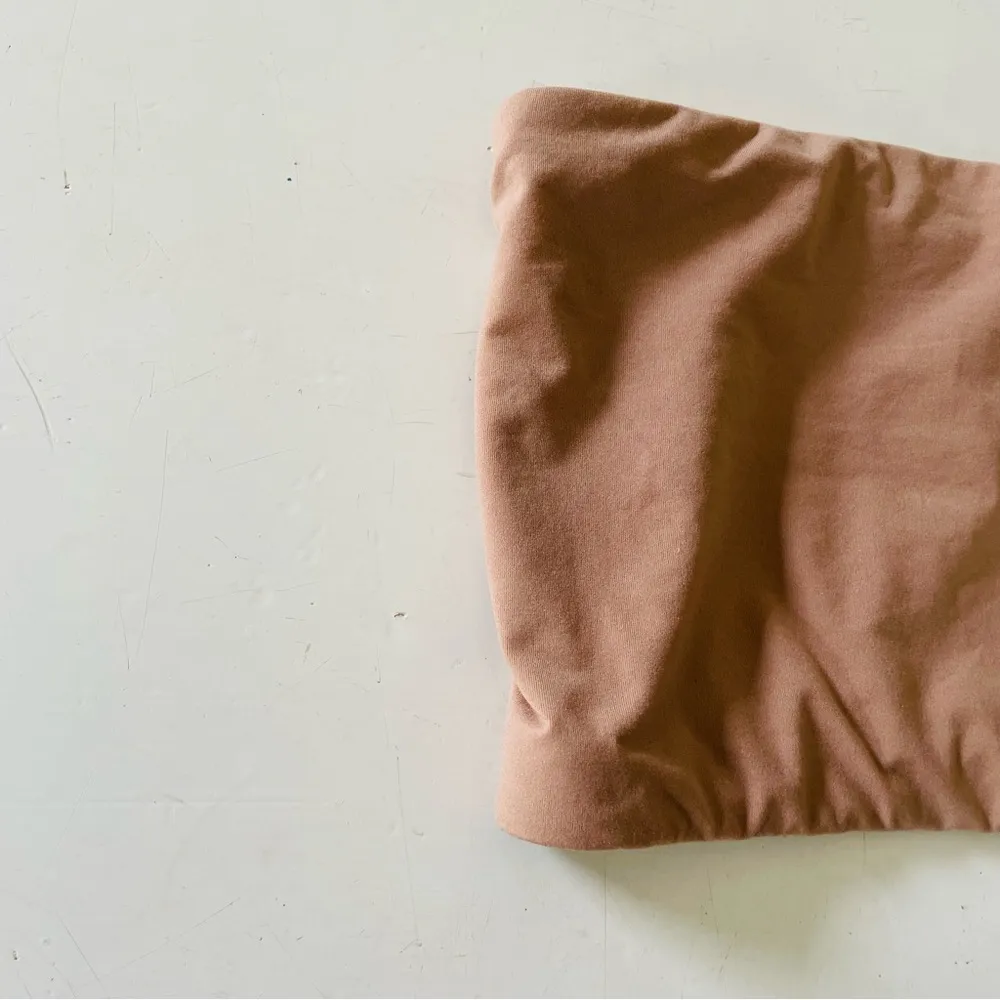 SKIMS Fits Everybody Strapless Bandeau Bra Sienna Brown Size L Seamless Stretch - Image 5