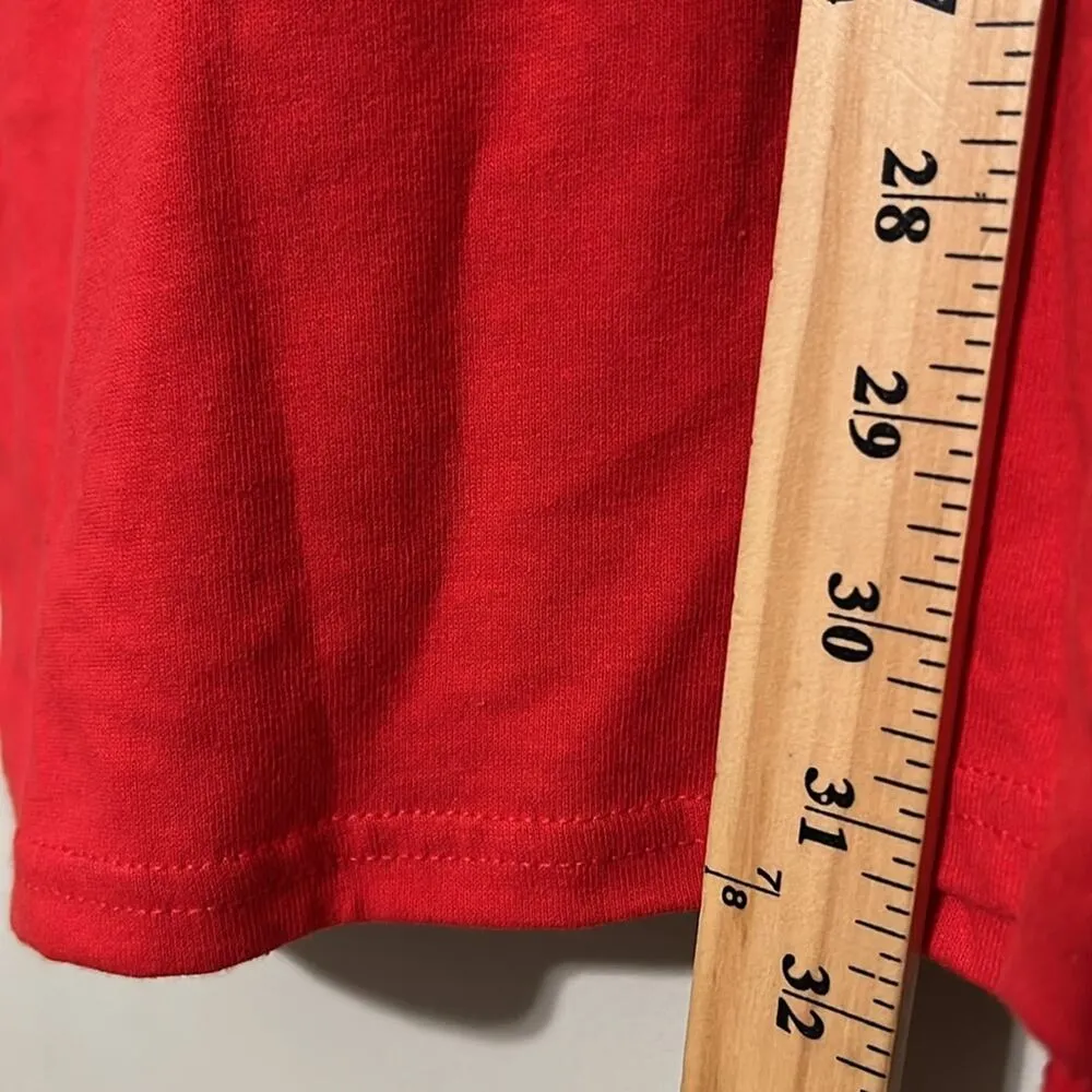 GILDAN women's size 2XL casual short sleeve tee Anti Social Moms Club red black - Image 4