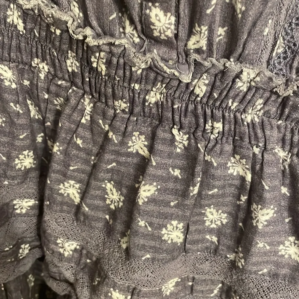 LoveShackFancy Alfie Ruffled Mini Dress Blue Jean Size M - Image 6