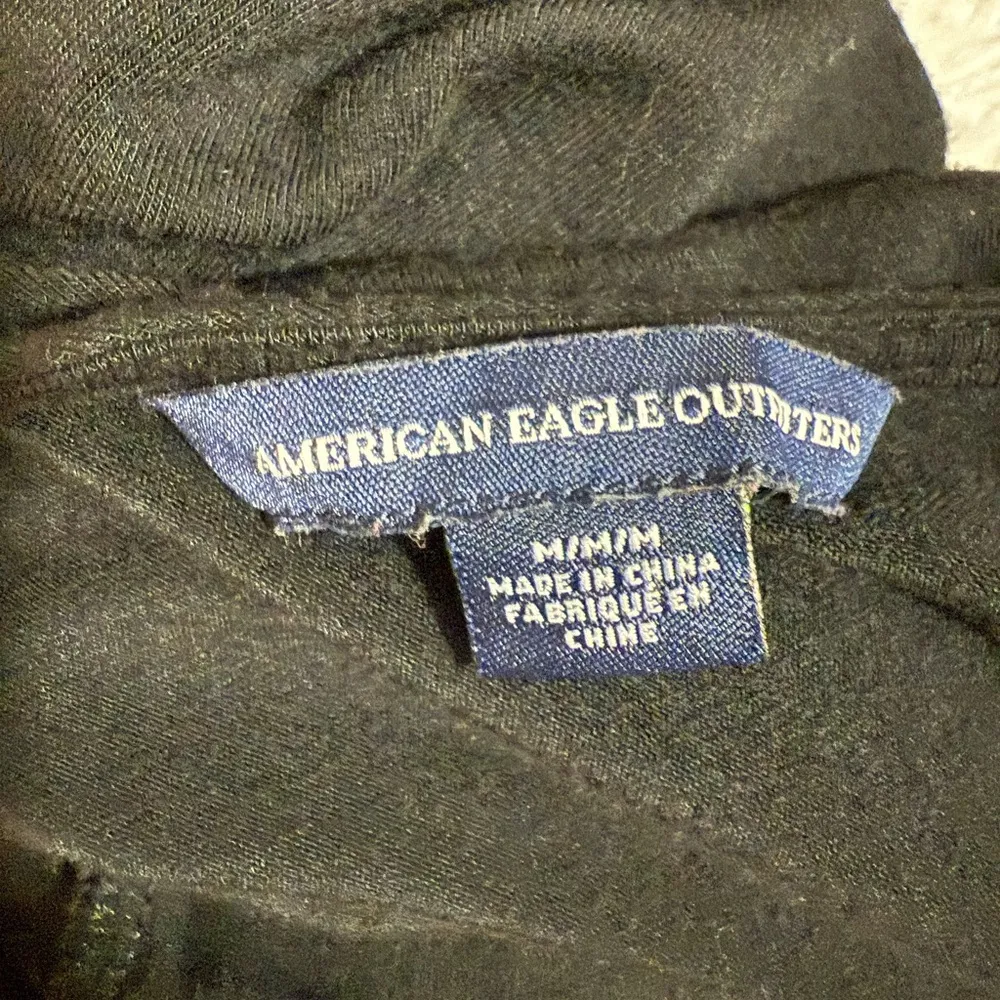 AEO American Eagle Women’s Dress Open Top Bell Sleeves Tie Back Classic Black - Image 6