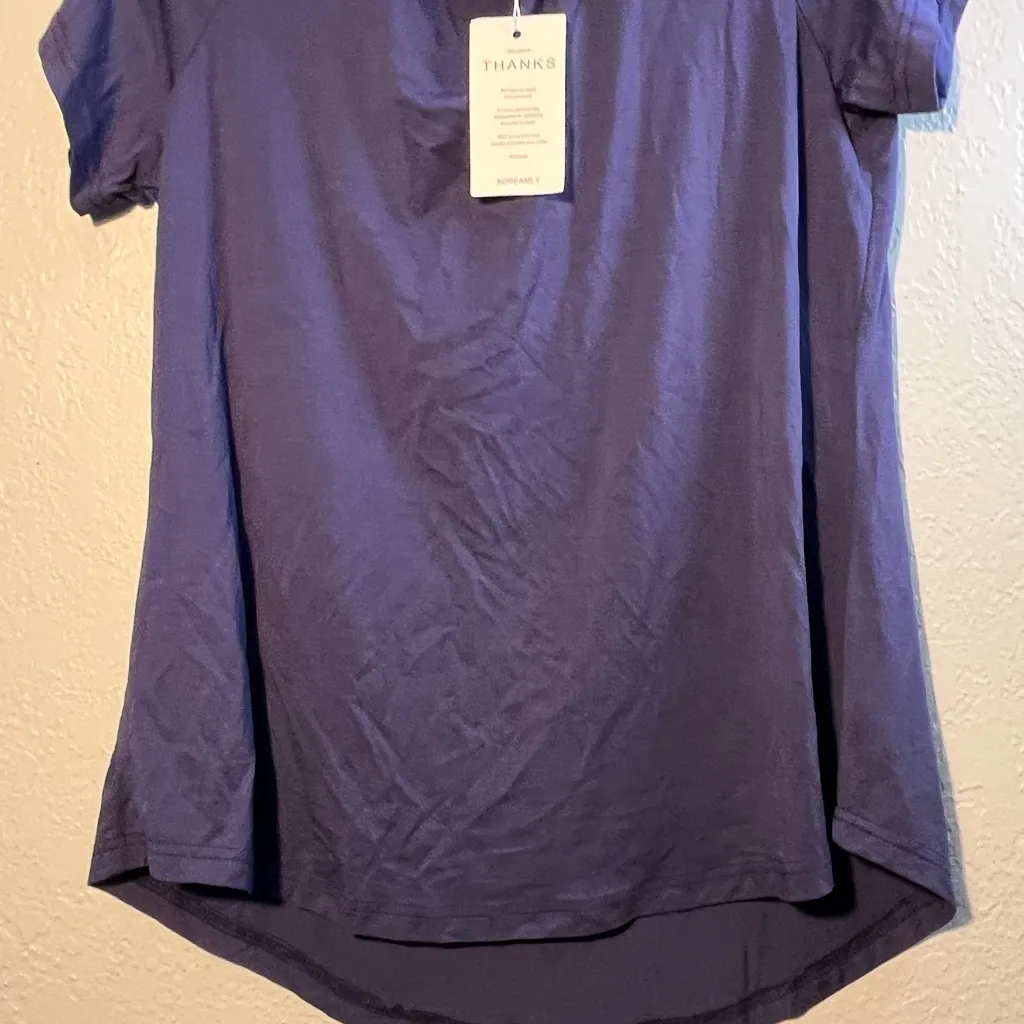 Purple Short Sleeve Tee with Cut Out Details Large T Shirt Brand New NWT - Image 6