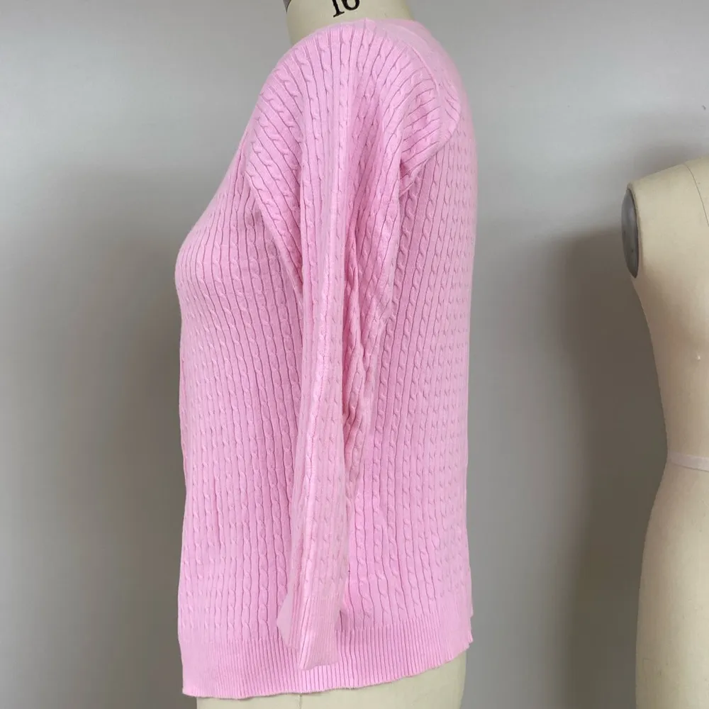 Cable Knit Cardigan M - Image 3