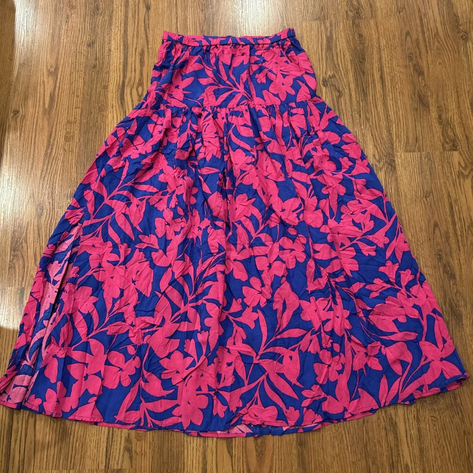 Abel the Label Maxi Skirt Womens Small Cassidy Blue Pink Floral New - Image 9