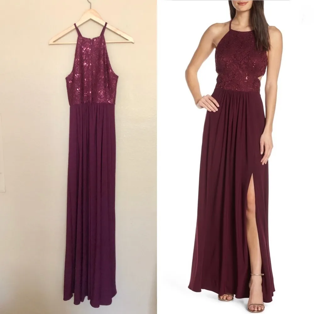 Morgan and co Sequin Lace Gown - Image 3