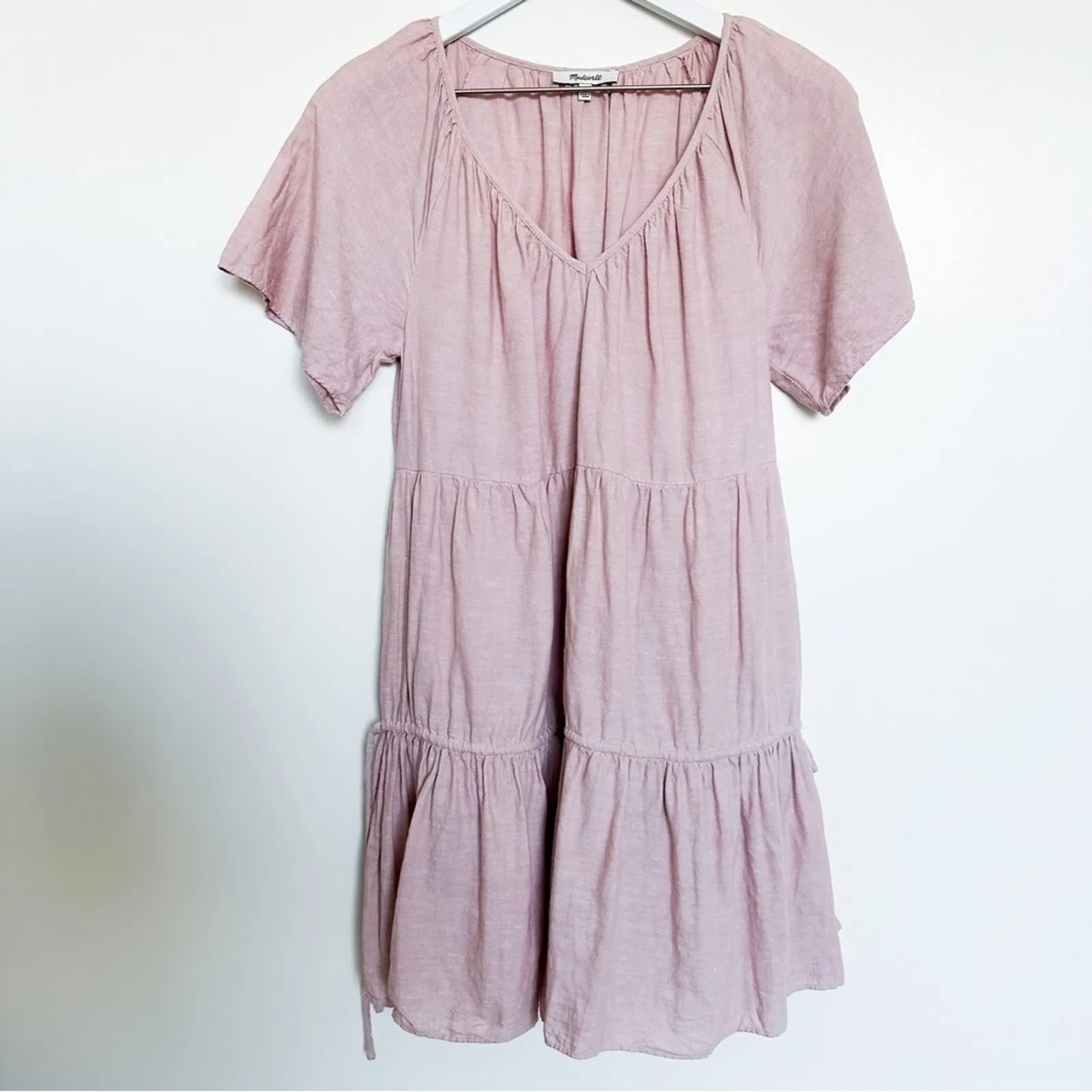 Madewell Linen Blend Lorelei Mini Dress - Image 3
