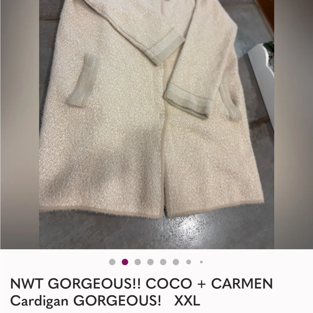 Coco + Carmen NWT  Elegant Cream Teddy Jacket XXL - Image 13