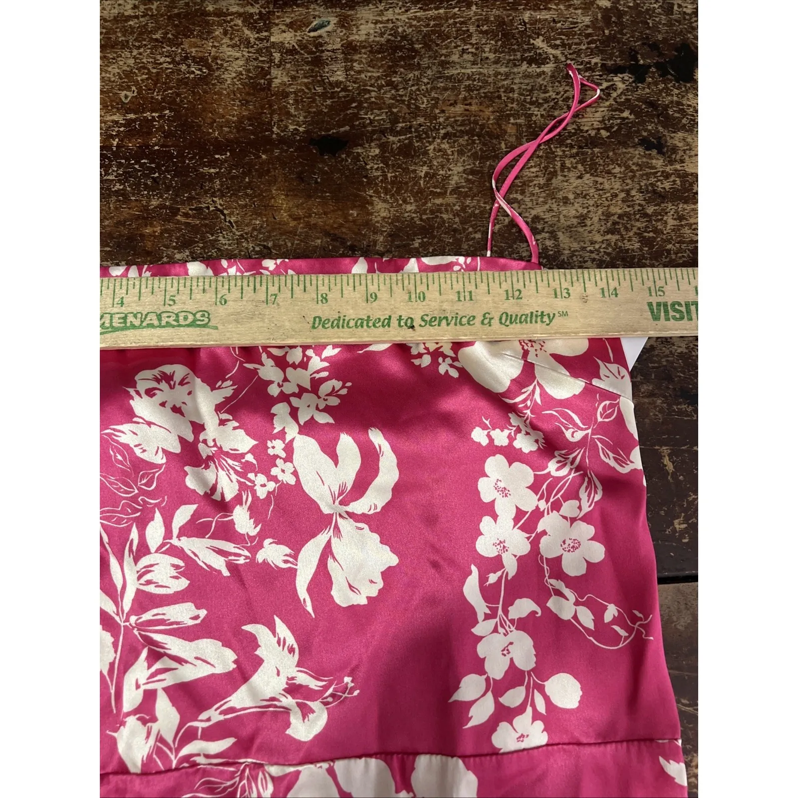 Reformation Frankie Silk Dress Hothouse Pink Floral Maxi Petite Size 8 - Image 4