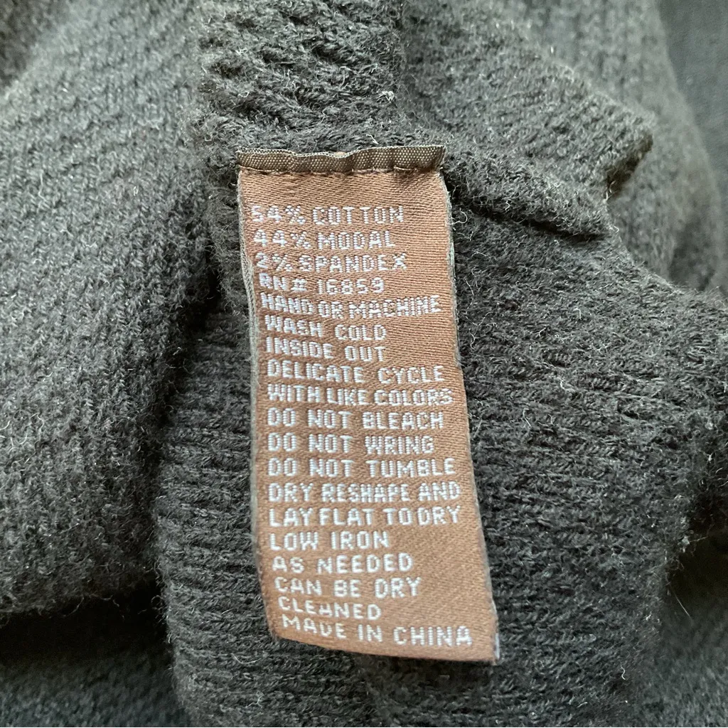 J.‎ McLaughlin Black V Neck Ribbed Sweater Size XS - Image 6