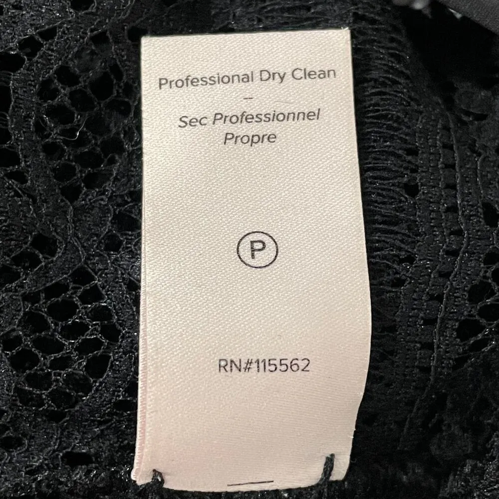 Cinq A Sept Marla Silk Lace Bodysuit - Black - Small - Image 11