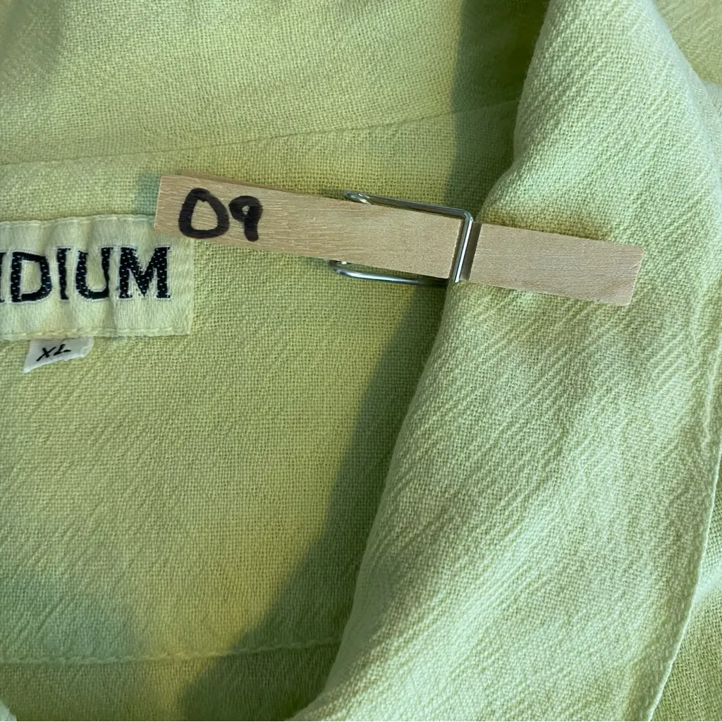 iridium set lagenlook boho relaxed citron‎ green 100% cotton size xl resortwear - Image 14