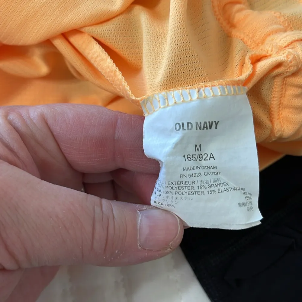 Old Navy Active Orange Racerback Drawstring  Bottom Tank Size M - Image 4