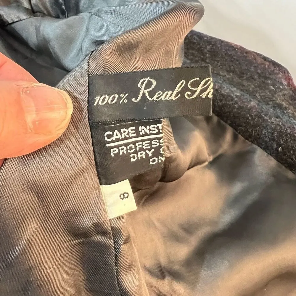 Vintage Alexander Julian Gray Striped Wool Notch Lapel Blazer Size 8 - Image 9