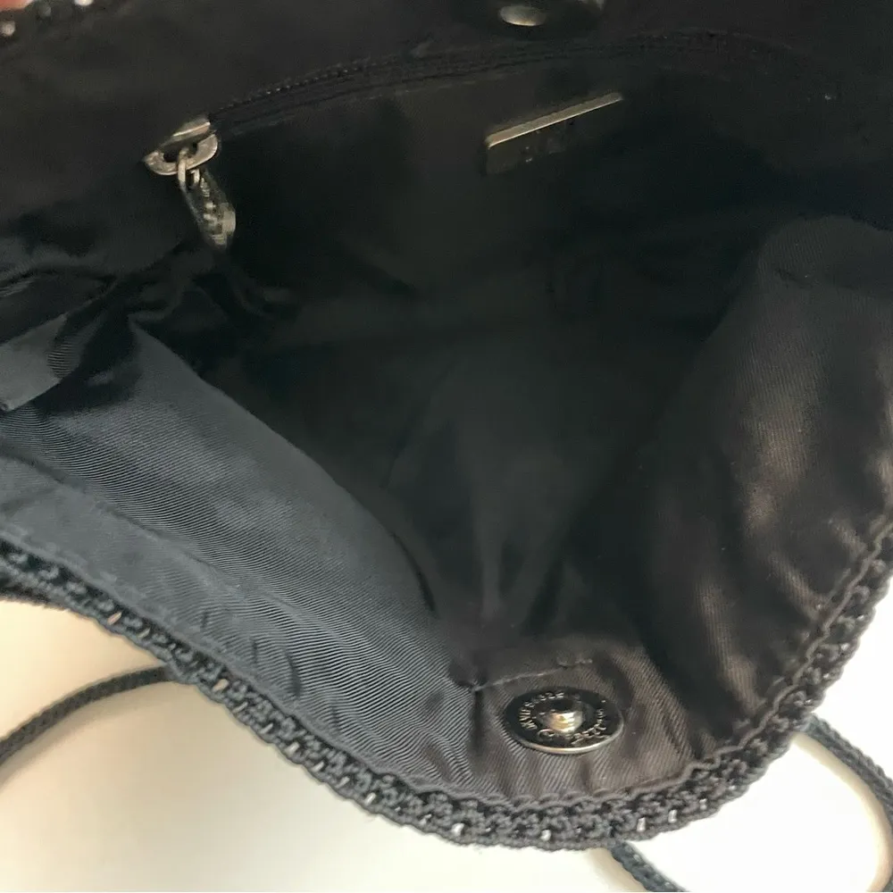 The Sak Purse Mini Crossbody Crocheted Boho Bohemian Travel Festival Black Y2K - Image 8