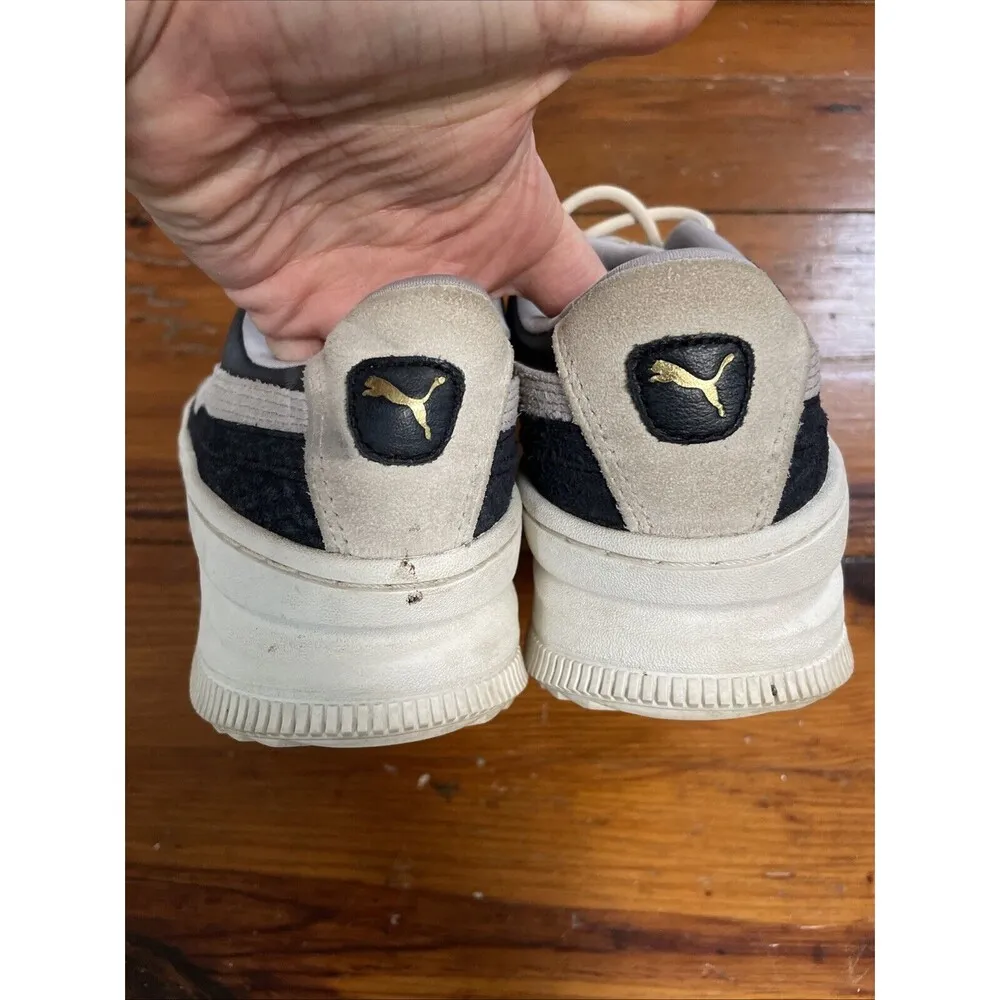 Womens Puma Deva Reptile Sneakers Tennis Shoes Leather Lavender Green Blue 10 - Image 4