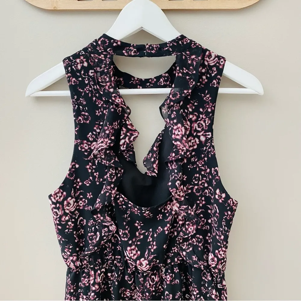BCBGeneration Floral Dress Black/Purple Sz Small - Image 7