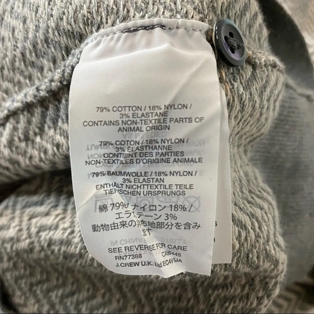 J. Crew Cotton Jackie Cardigan Herringbone Sweater Small - Image 9