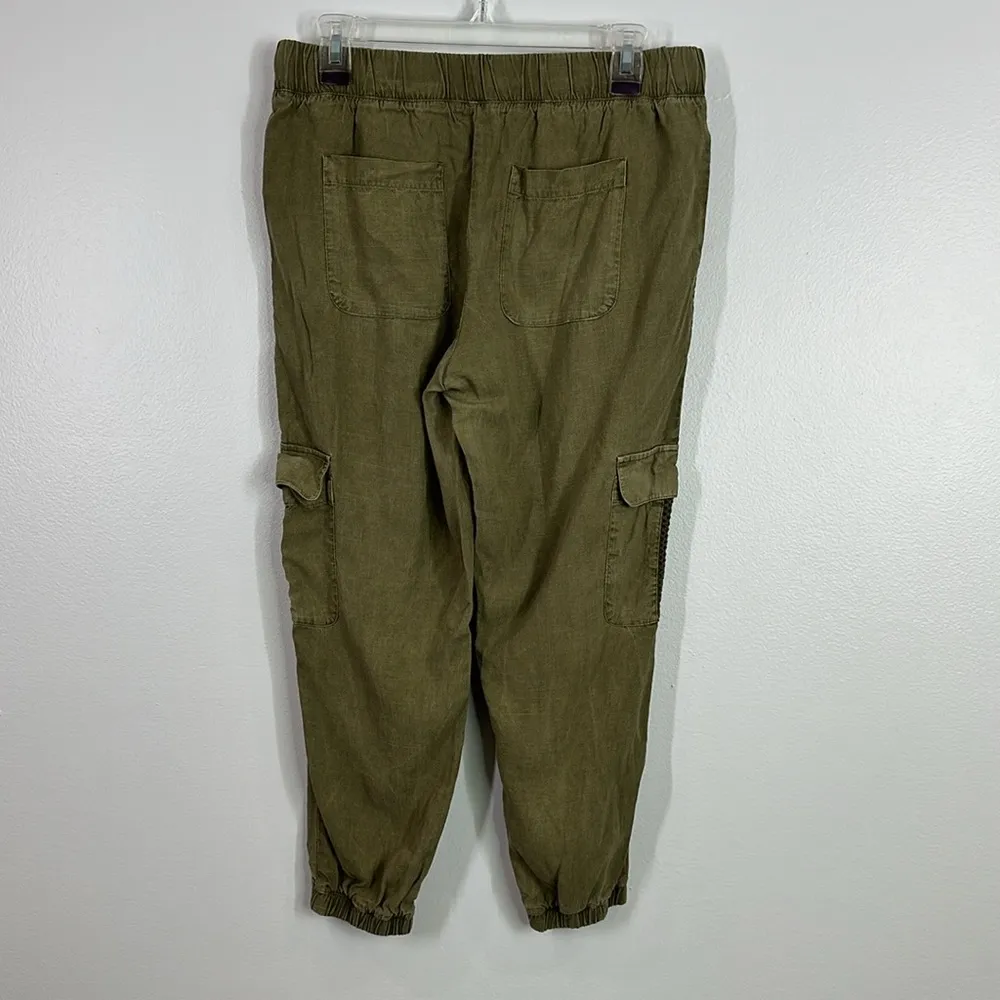 Cloth & Stone olive green chambray jogger pants size small - Image 4