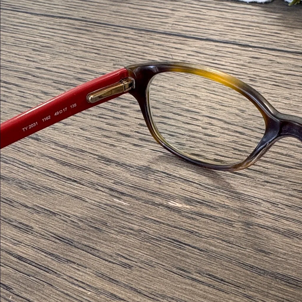 Tory Burch  Tortoise Shell and Red Glasses - Image 3