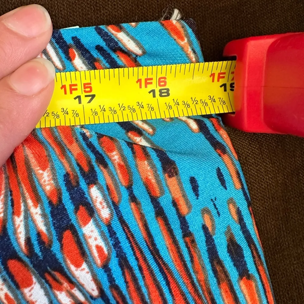 Bisou Bisou Geometric Orange Blues White tribal Colorful Sun Dress  Maxi… - Image 10