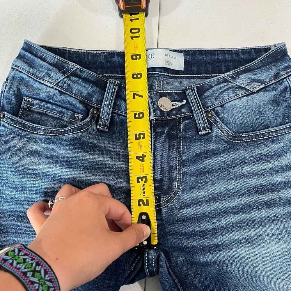 BKE Buckle Stella Low Rise Slim Fit Flare Jeans Western Festival Womens 25/0 - Image 6