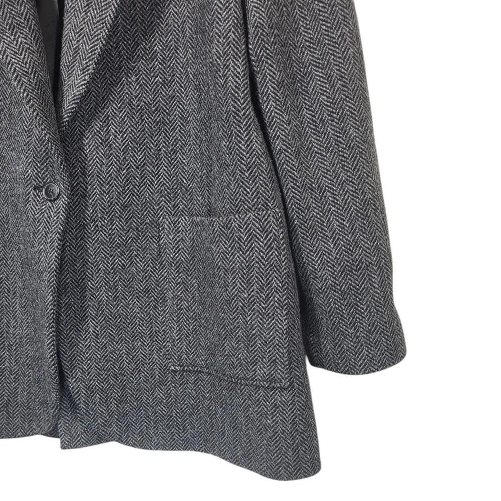 Ba&sh  Ckost Wool Blend Lady Jacket in Freckled Chevron Grey - Image 8