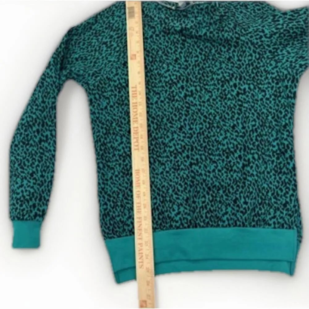 JUN & IVY Vintage Animal Print Green Black Sweatshirt Sz - Image 5