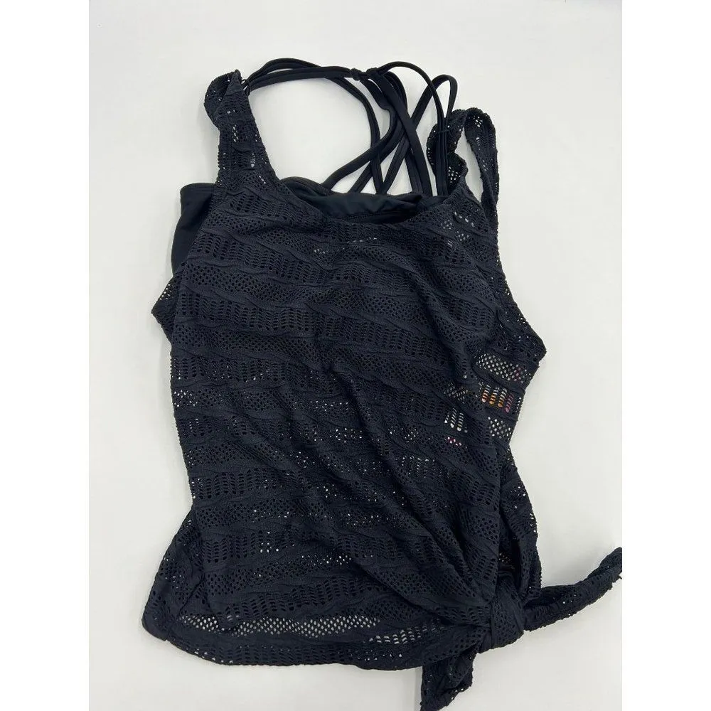 Gossip 2 in 1 Strappy Bikini Top and Cover Shirt Black Size‎ S NWT - Image 5