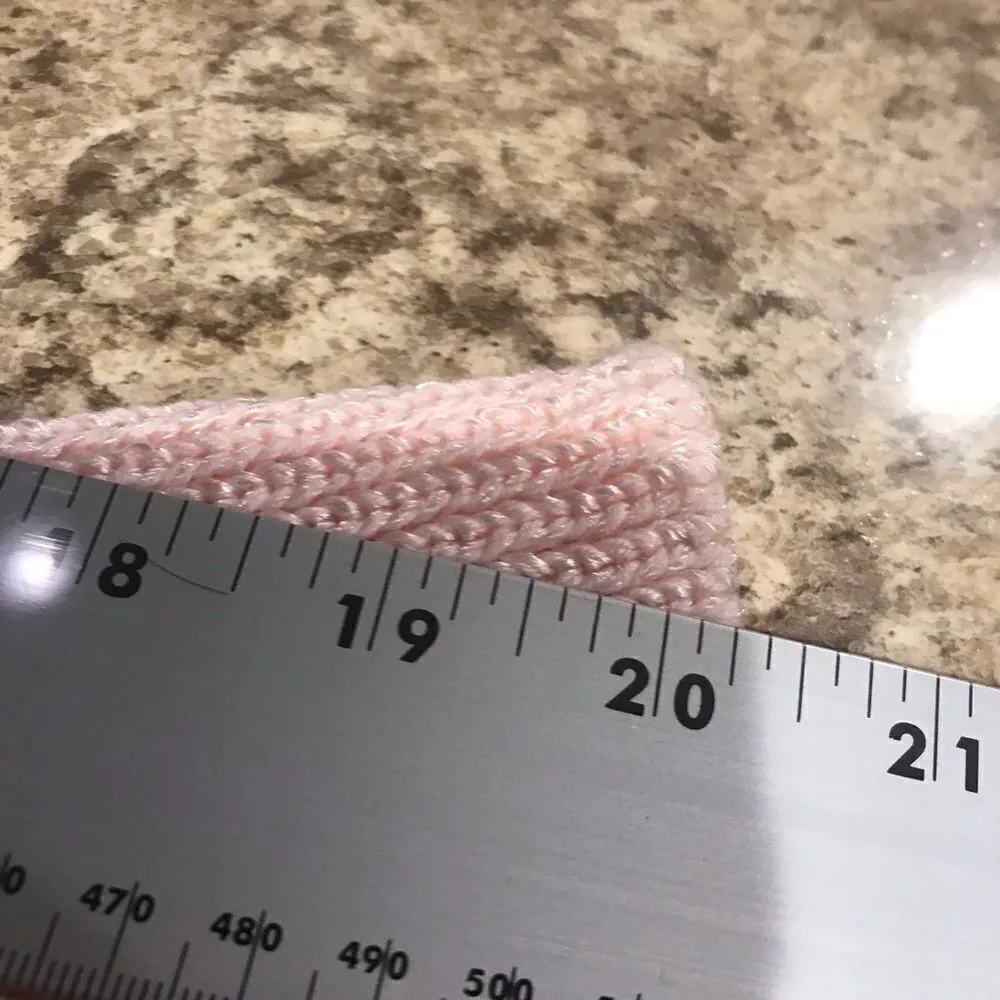 Cristina Pink Pullover Sweater with Gemstones Pearls Large - Image 9