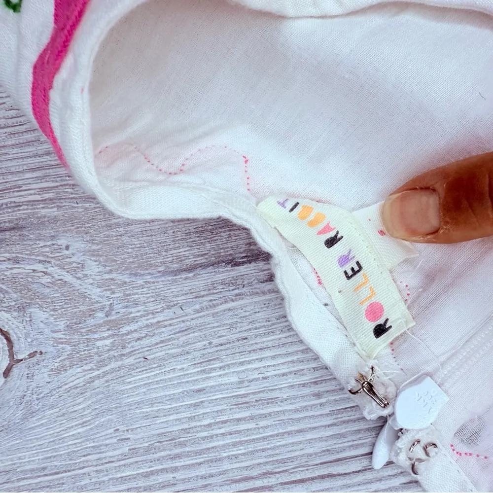 Roller rabbit wild flower kiki mini dress linen embroidered sleevless dress sm - Image 5