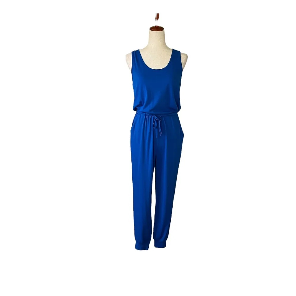 PrettyGarden Blue Sleeveless Stretchy Jumpsuit - Image 13
