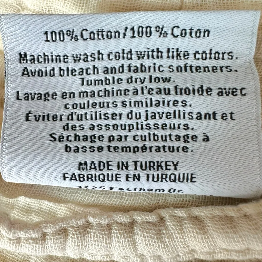 Parachute Neutral Cloud Gauze Cotton Robe in Bone Cream Size Medium Unisex - Image 8