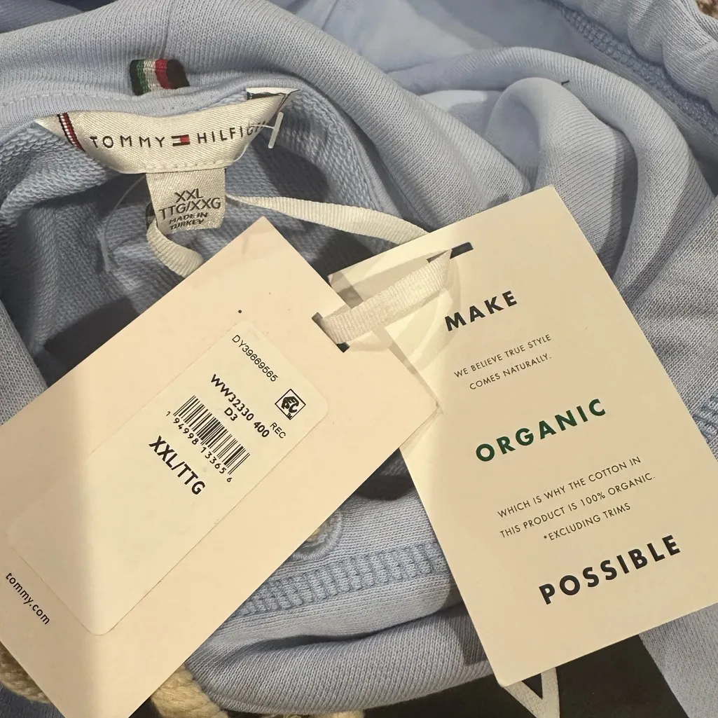 Tommy Hilfiger One Planet Earth Day Women's Blue Graphic Hoodie Size XXL - Image 6